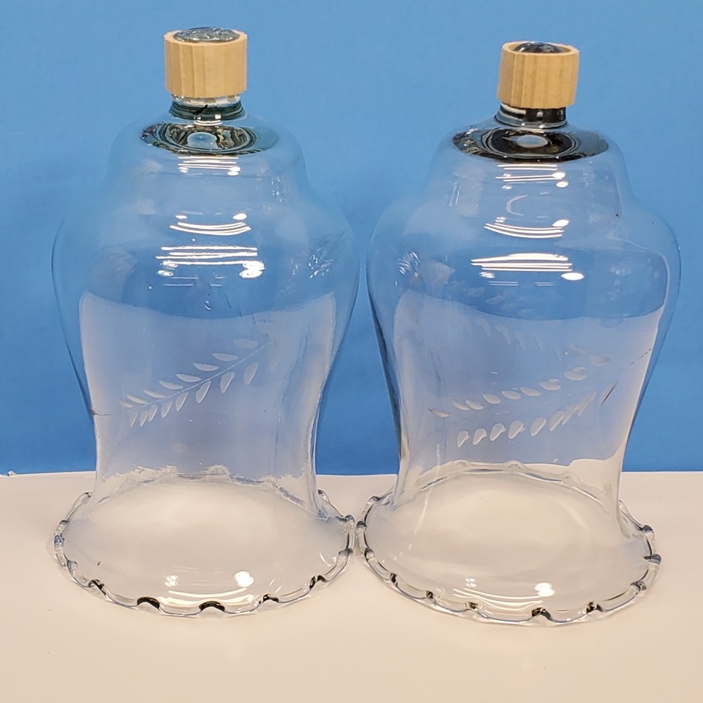 Votive Cups Glass Etched Wheat Peg Candles Home Interiors Set of 2